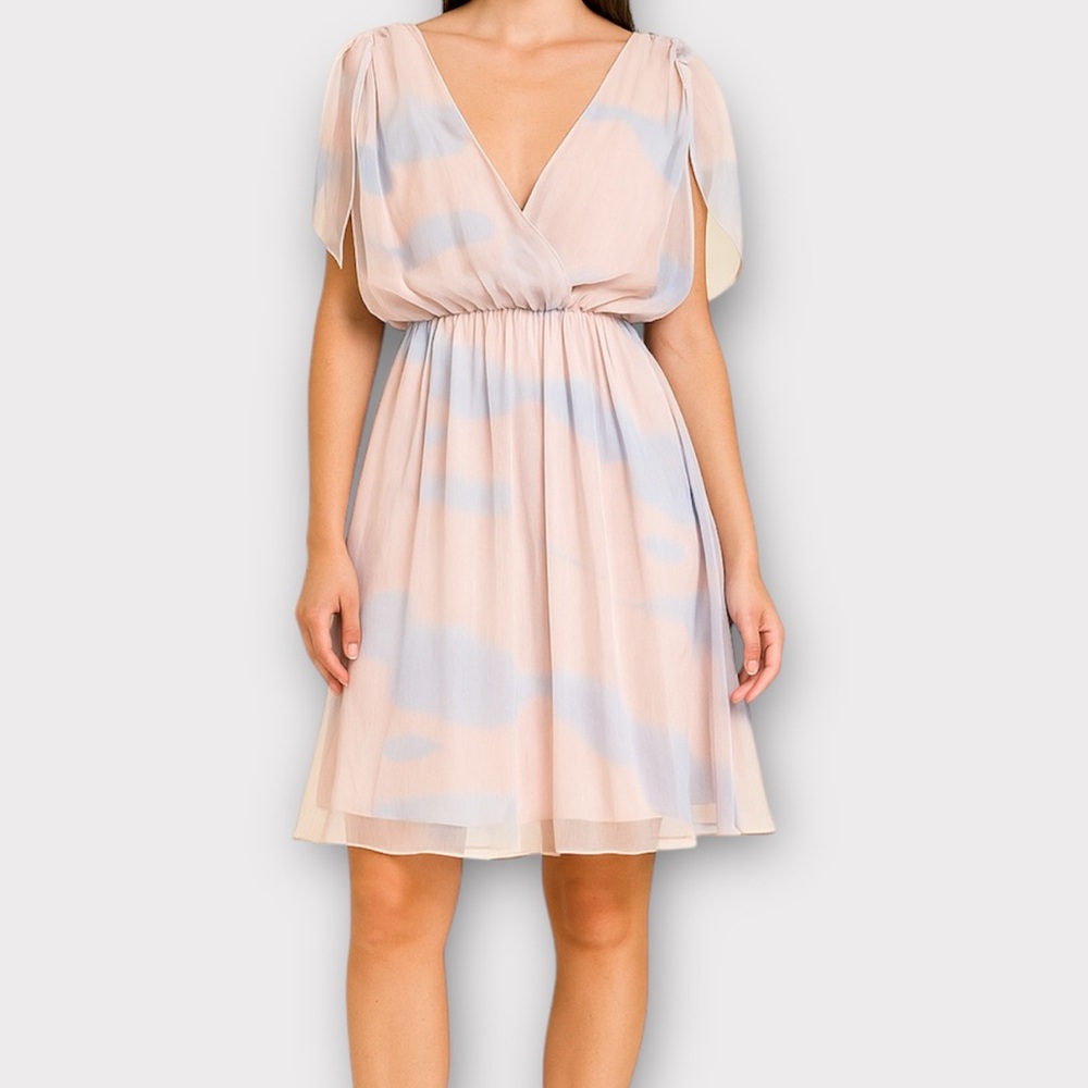 Alice + Olivia Dress Medium Chiffon Overlay Pastel Fairy Easter Coquette Dainty